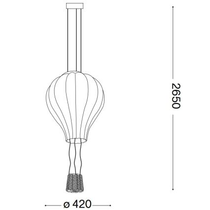 Ideal Lux - Hanglamp aan een koord DREAM BIG 1xE27/42W/230V diameter 42 cm