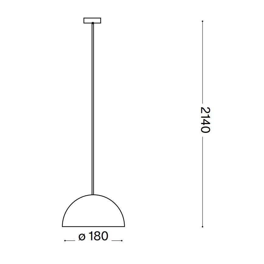 Ideal Lux - Hanglamp aan een koord FOLK 1xE27/60W/230V diameter 18 cm bruin