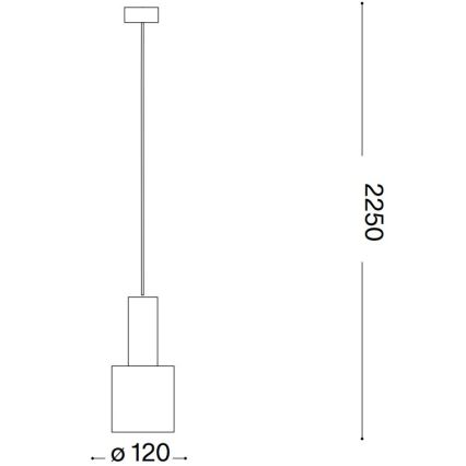 Ideal Lux - Hanglamp aan een koord HOLLY 1xE27/60W/230V diameter 12 cm messing