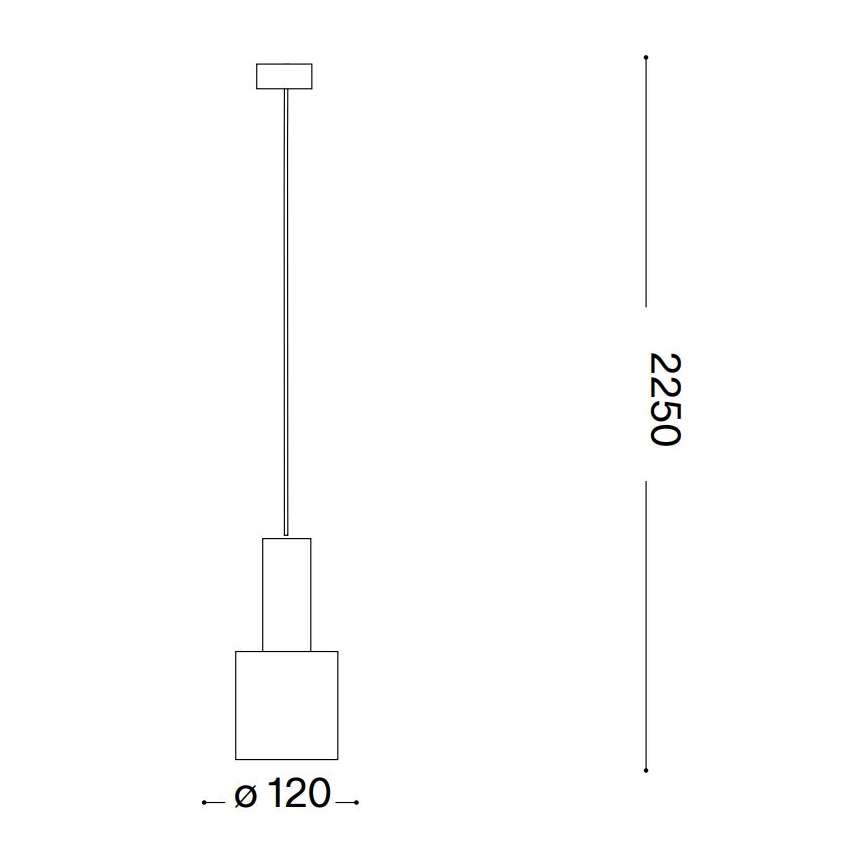 Ideal Lux - Hanglamp aan een koord HOLLY 1xE27/60W/230V diameter 12 cm messing