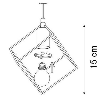 Ideal Lux - Hanglamp aan een koord ICE 5xE27/60W/230V diameter 50 cm wit