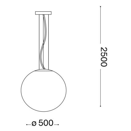 Ideal Lux - Hanglamp aan een koord MAPA 1xE27/42W/230V diameter 50 cm goud/gerookt