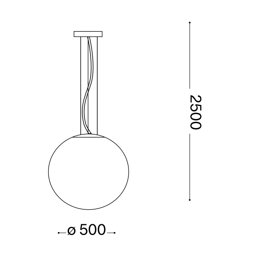 Ideal Lux - Hanglamp aan een koord MAPA 1xE27/42W/230V diameter 50 cm goud/gerookt