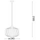 Ideal Lux - Hanglamp aan een koord MINT 1xE27/60W/230V diameter 24 cm doorzichtig
