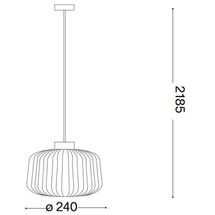 Ideal Lux - Hanglamp aan een koord MINT 1xE27/60W/230V diameter 24 cm groen