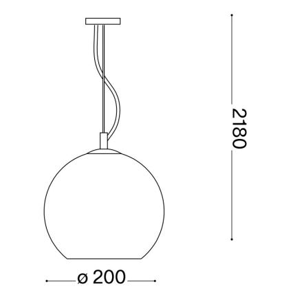 Ideal Lux - Hanglamp aan een koord NEMO 1xE27/42W/230V diameter 20 cm beige
