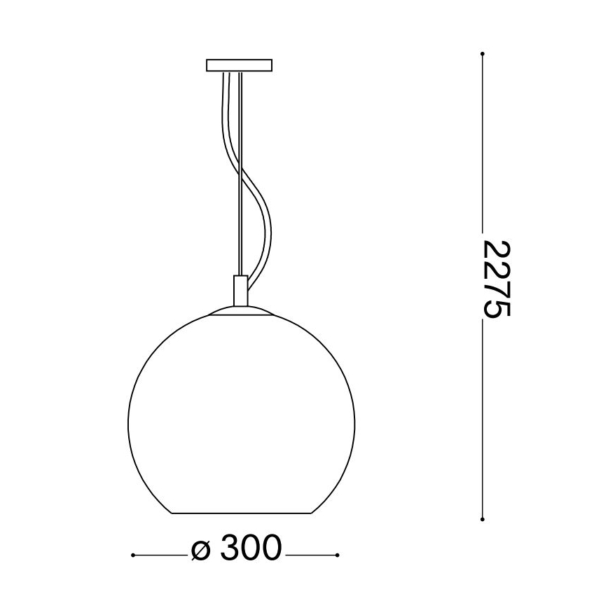 Ideal Lux - Hanglamp aan een koord NEMO 1xE27/42W/230V diameter 30 cm beige
