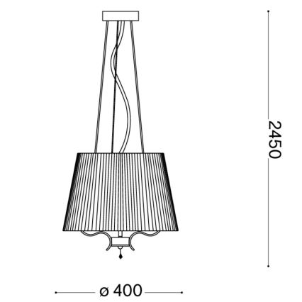 Ideal Lux - Kristallen hanglamp aan een koord PEGASO 3xE14/28W/230V diameter 40 cm glanzend chroom