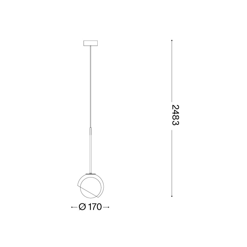 Ideal Lux - Hanglamp aan kabel BLOOM 1x E27/42W/230V Ø 17 cm zwart