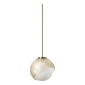 Ideal Lux - Hanglamp aan kabel BLOOM 1xE27/42W/230V Ø 17 cm goud/rookbeige