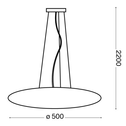 Ideal Lux - Hanglamp aan kabel GLORY 3xE27/60W/230V Ø 50 cm wit