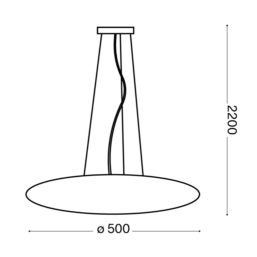 Ideal Lux - Hanglamp aan kabel GLORY 3xE27/60W/230V Ø 50 cm wit