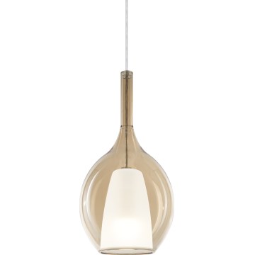 Ideal Lux - Hanglamp aan kabel KALIQUE 1xE27/42W/230V Ø 18 cm rookbeige