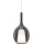 Ideal Lux - Hanglamp aan kabel KALIQUE 1xE27/42W/230V Ø 18 cm rookzwart