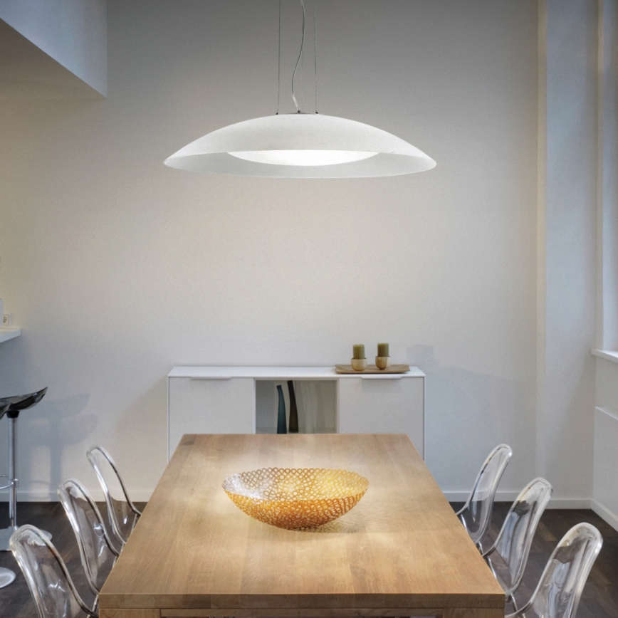 Ideal Lux - Hanglamp aan kabel LENA 3xE27/60W/230V Ø 64 cm wit