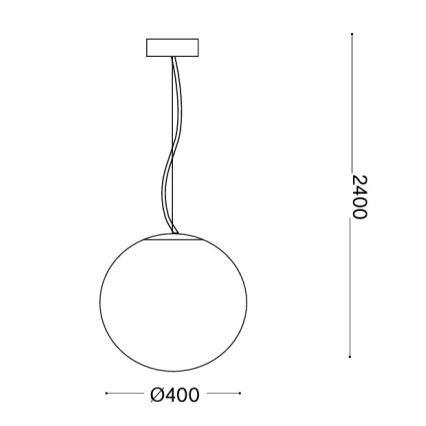 Ideal Lux - Hanglamp aan kabel MAPA 1xE27/42W/230V Ø 40 cm wit