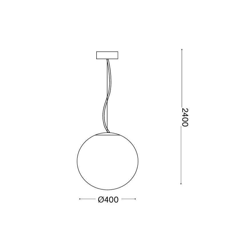 Ideal Lux - Hanglamp aan kabel MAPA 1xE27/42W/230V Ø 40 cm wit