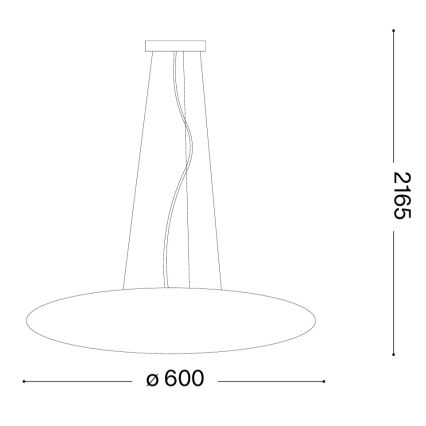 Ideal Lux - Hanglamp aan kabel SMARTIES, 5x E27/42W/230V, Ø 60 cm, wit