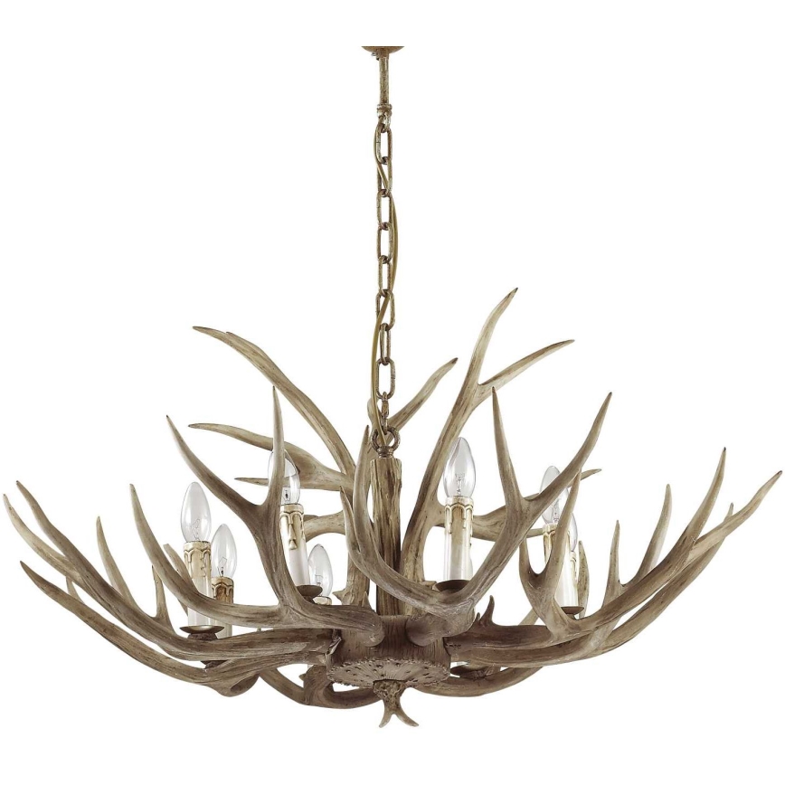 Ideal Lux - Hanglamp aan ketting CHALET 8xE14/40W/230V gewei