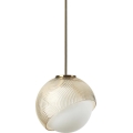Ideal Lux - Hanglamp met kabel BLOOM 1xE27/42W/230V Ø 22 cm goud/rookbeige