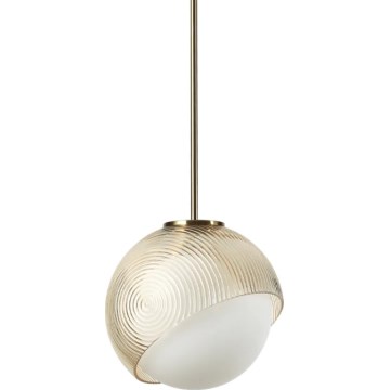 Ideal Lux - Hanglamp met kabel BLOOM 1xE27/42W/230V Ø 22 cm goud/rookbeige