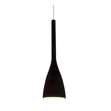 Ideal Lux - Hanglamp met kabel FLUT 1xE27/60W/230V Ø 14,5 cm zwart