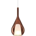 Ideal Lux - Hanglamp met kabel KALIQUE 1xE27/42W/230V Ø 18 cm gerookt koper