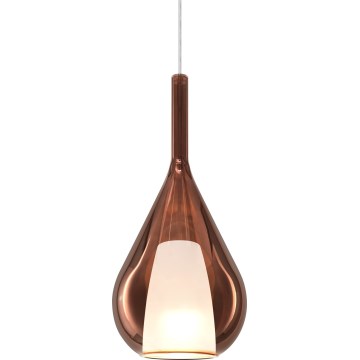 Ideal Lux - Hanglamp met kabel KALIQUE 1xE27/42W/230V Ø 18 cm gerookt koper