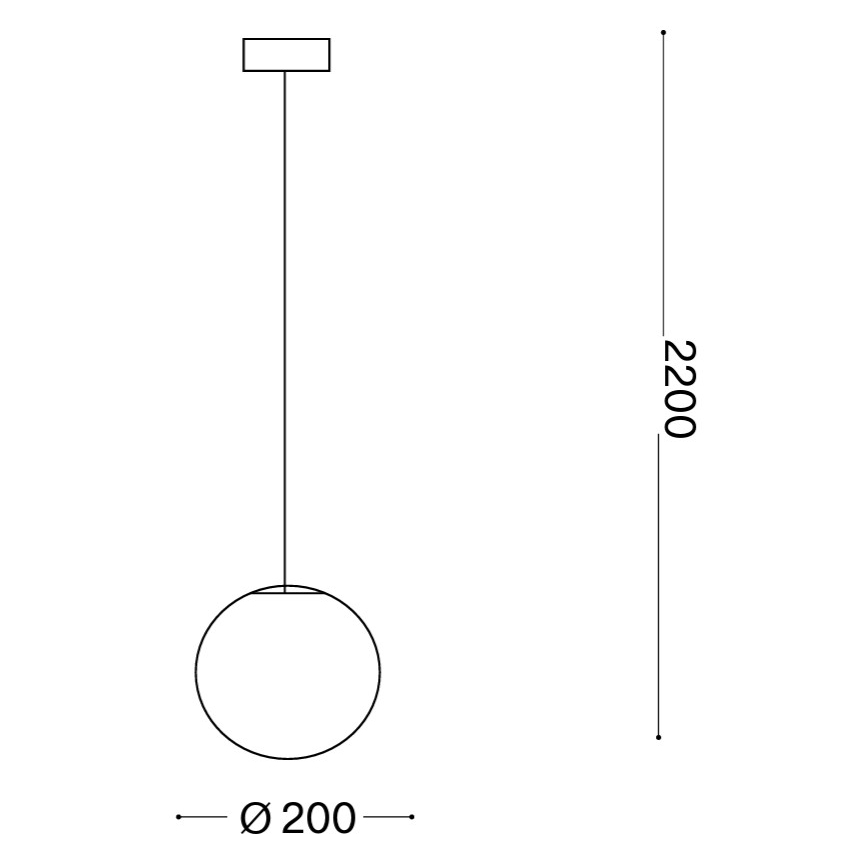 Ideal Lux - Hanglamp met kabel MAPA 1xE27/42W/230V Ø 20 cm wit
