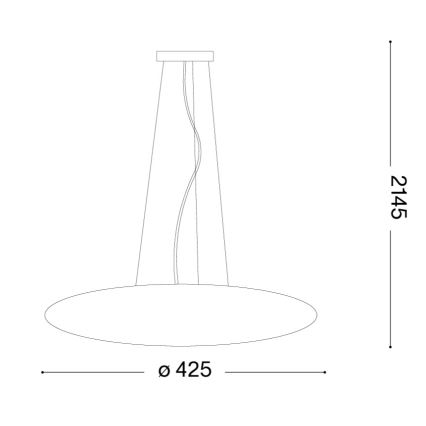 Ideal Lux - Hanglamp met kabel SMARTIES 3xE27/42W/230V Ø 42,5 cm wit