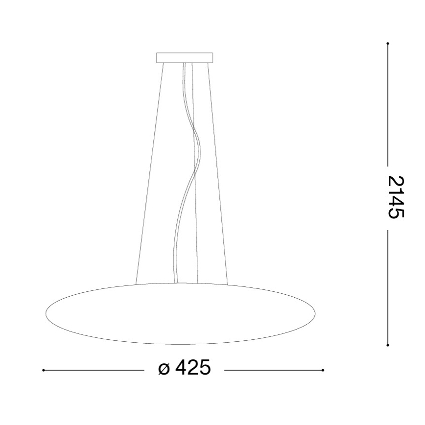 Ideal Lux - Hanglamp met kabel SMARTIES 3xE27/42W/230V Ø 42,5 cm wit