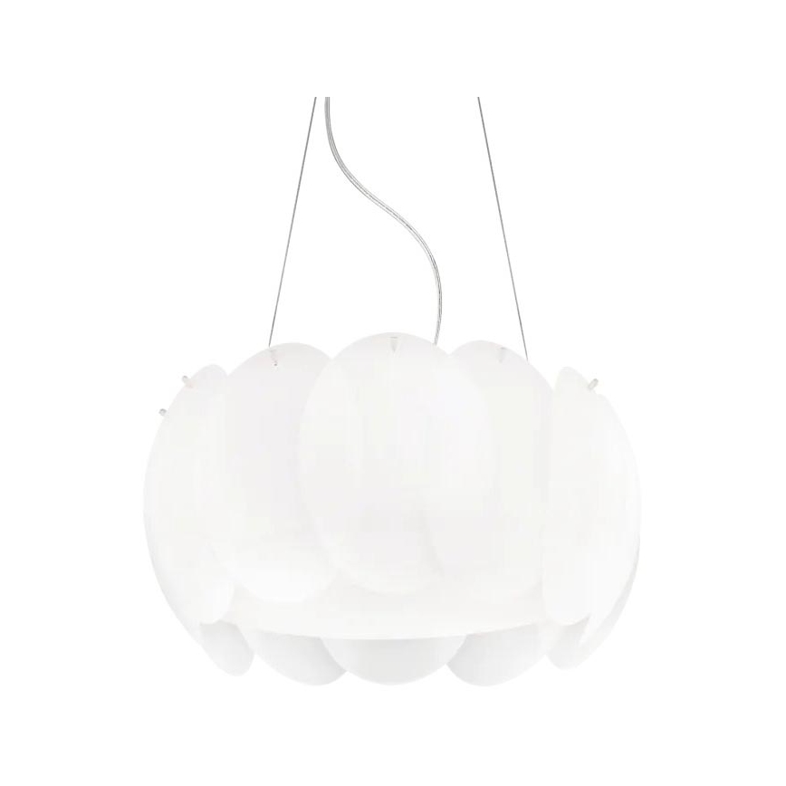 Ideal Lux - Hanglamp OVALINO met kabel 5xE27/60W/230V Ø 44 cm wit