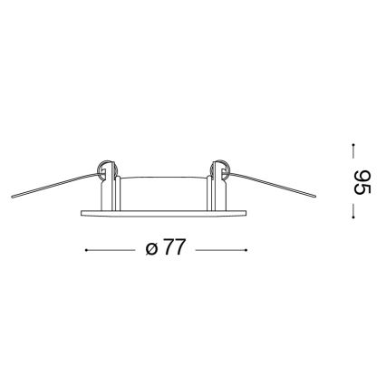 Ideal Lux - Inbouwspot 1xGU10/50W/230V Ø 7,7 cm mat chroom