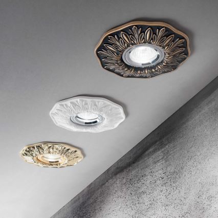 Ideal Lux - Inbouwspot POLKA 1xGU10/50W/230V brons