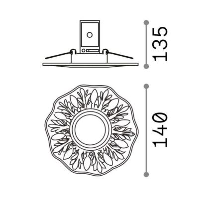 Ideal Lux - Inbouwspot POLKA 1xGU10/50W/230V wit