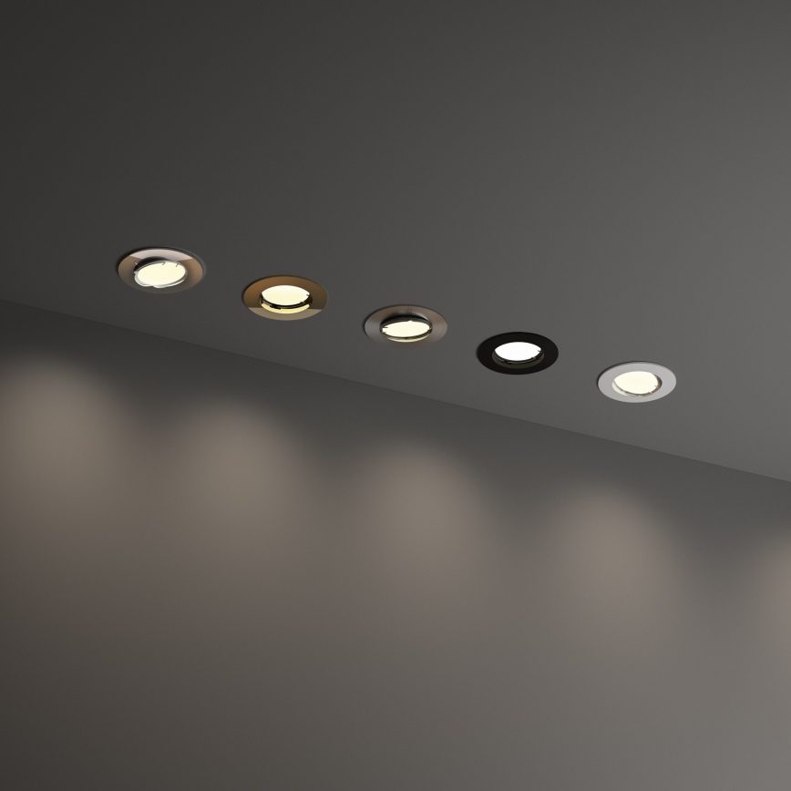 Ideal Lux - Inbouwspot SWING 1xGU10/28W/230V Ø 8,2 cm mat chroom