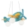Ideal Lux - Kinder hanglamp aan een koord AVION 3xE27/28W/230V blauw