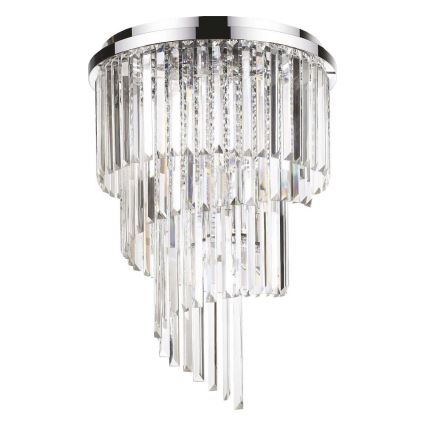 Ideal Lux - Kristallen hangende kroonluchter CARLTON 12xE14/40W/230V diameter 50 cm glanzend chroom