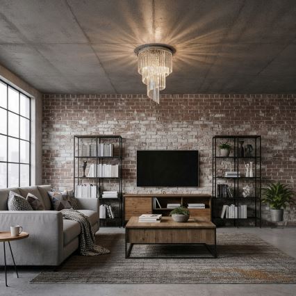 Ideal Lux - Kristallen hangende kroonluchter CARLTON 12xE14/40W/230V diameter 50 cm glanzend chroom