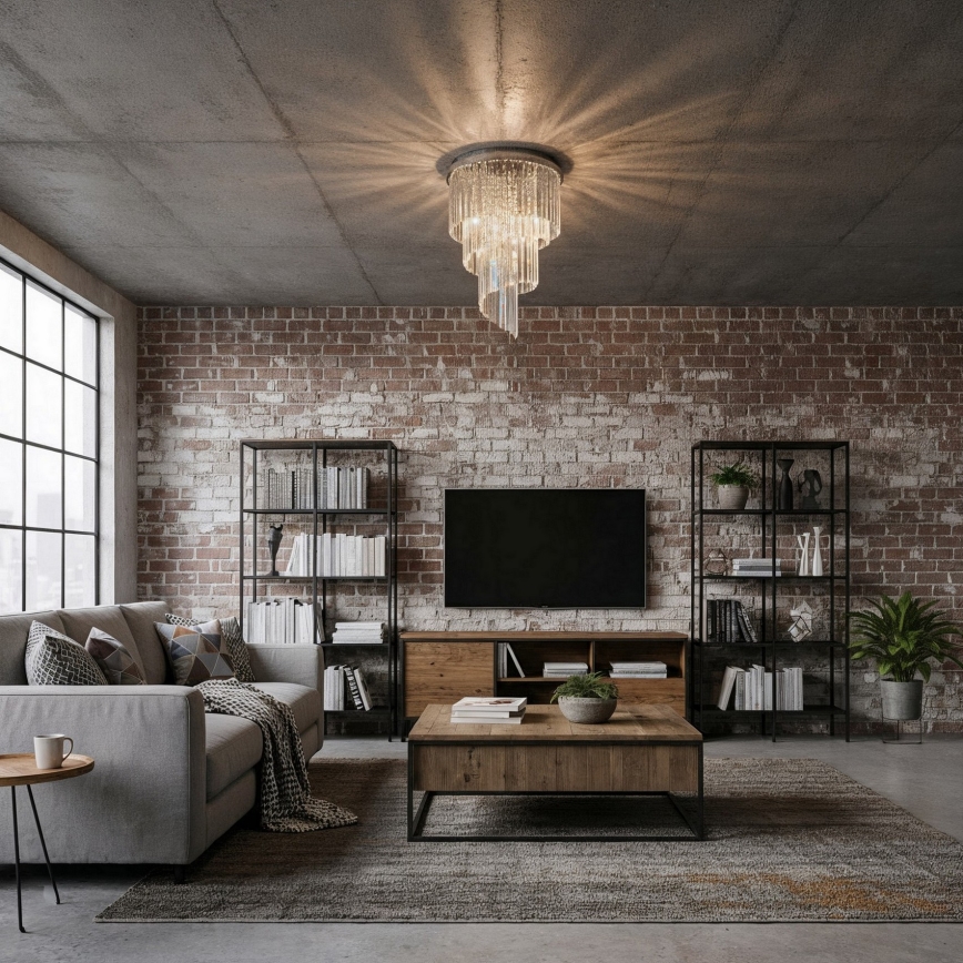 Ideal Lux - Kristallen hangende kroonluchter CARLTON 12xE14/40W/230V diameter 50 cm glanzend chroom