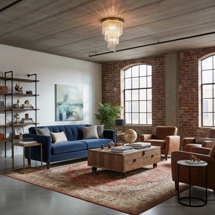 Ideal Lux - Kristallen hangende kroonluchter CARLTON 12xE14/40W/230V diameter 50 cm goud