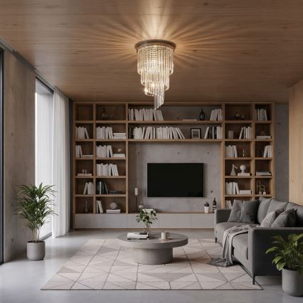 Ideal Lux - Kristallen hangende kroonluchter CARLTON 8xE14/40W/230V diameter 40 cm glanzend chroom