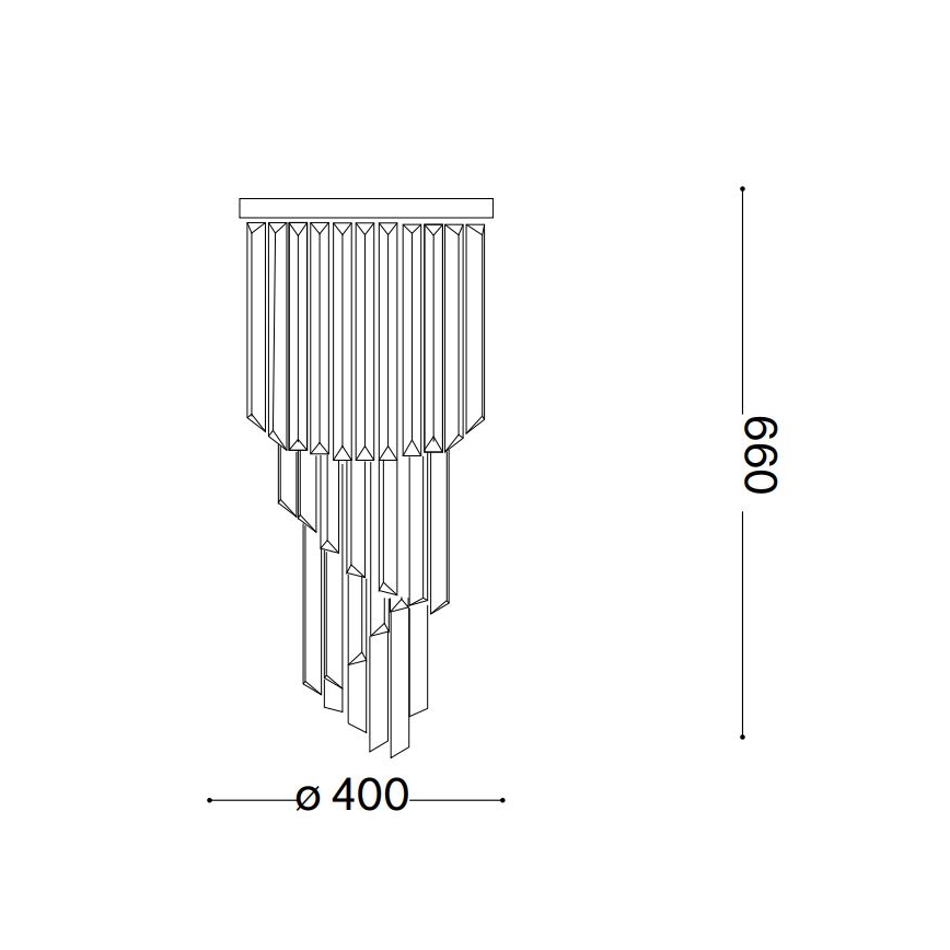 Ideal Lux - Kristallen hangende kroonluchter CARLTON 8xE14/40W/230V diameter 40 cm glanzend chroom