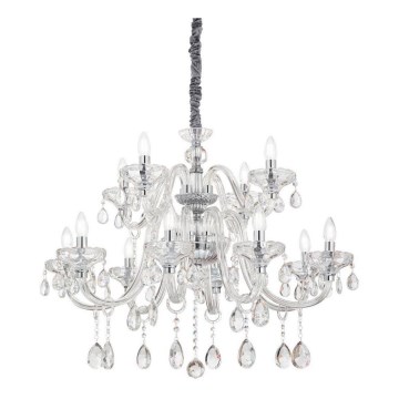 Ideal Lux - Kristallen hanglamp aan een ketting CONTINENTAL 12xE14/40W/230V diameter 86 cm doorzichtig
