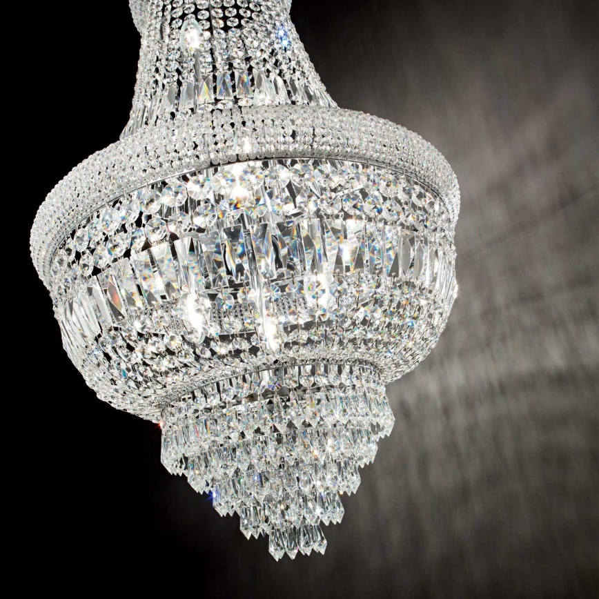 Ideal Lux - Kristallen hanglamp aan een ketting DUBAI 10xE14/28W/230V diameter 52 cm glanzend chroom