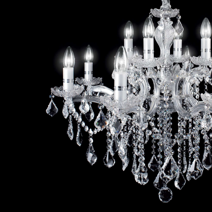 Ideal Lux - Kristallen hanglamp aan een ketting FLORIAN 18xE14/40W/230V diameter 86 cm doorzichtig