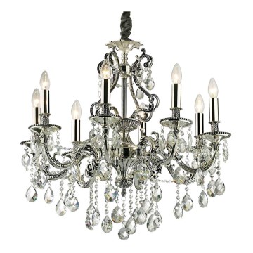 Ideal Lux - Kristallen hanglamp aan een ketting GIOCONDA 8xE14/40W/230V diameter 73 cm zilver