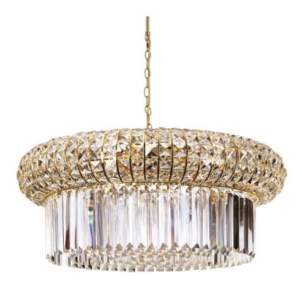Ideal Lux - Kristallen hanglamp aan een ketting NABUCCO 16xE14/40W/230V diameter 70 cm goud