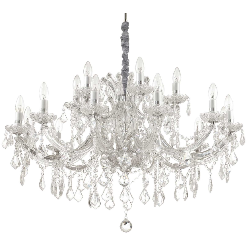 Ideal Lux - Kristallen hanglamp aan een ketting NAPOLEON 18xE14/40W/230V diameter 96 cm glanzend chroom