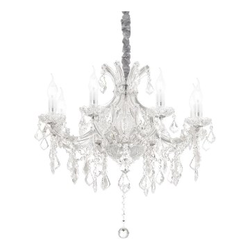 Ideal Lux - Kristallen hanglamp aan een ketting NAPOLEON 8xE14/40W/230V diameter 67 cm chroom